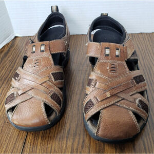 Thom Mcan Mens Sandals Size 10 Leather Strap Fisherman Slingback